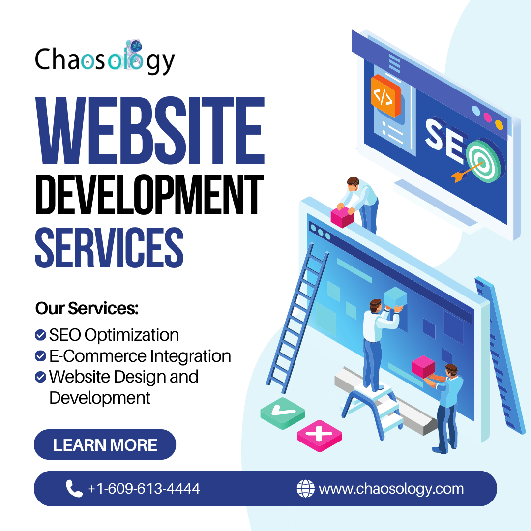 Blue Illustrative Website Development Services Instagram Post
